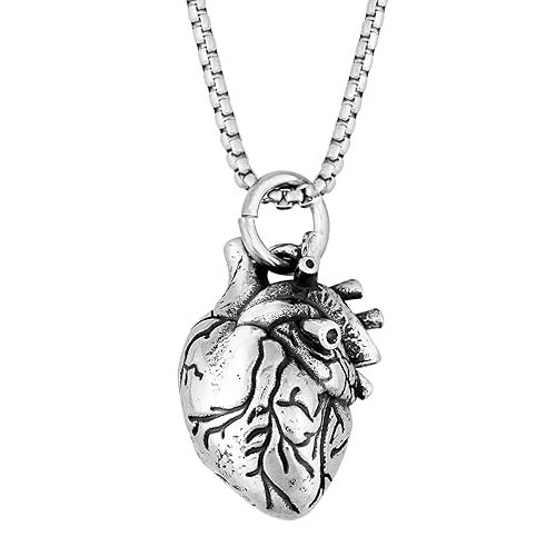 anatomical heart necklace